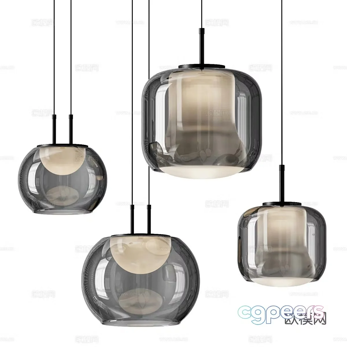 Modern Italian minimalist Hanseric decorative chandelier 3d model