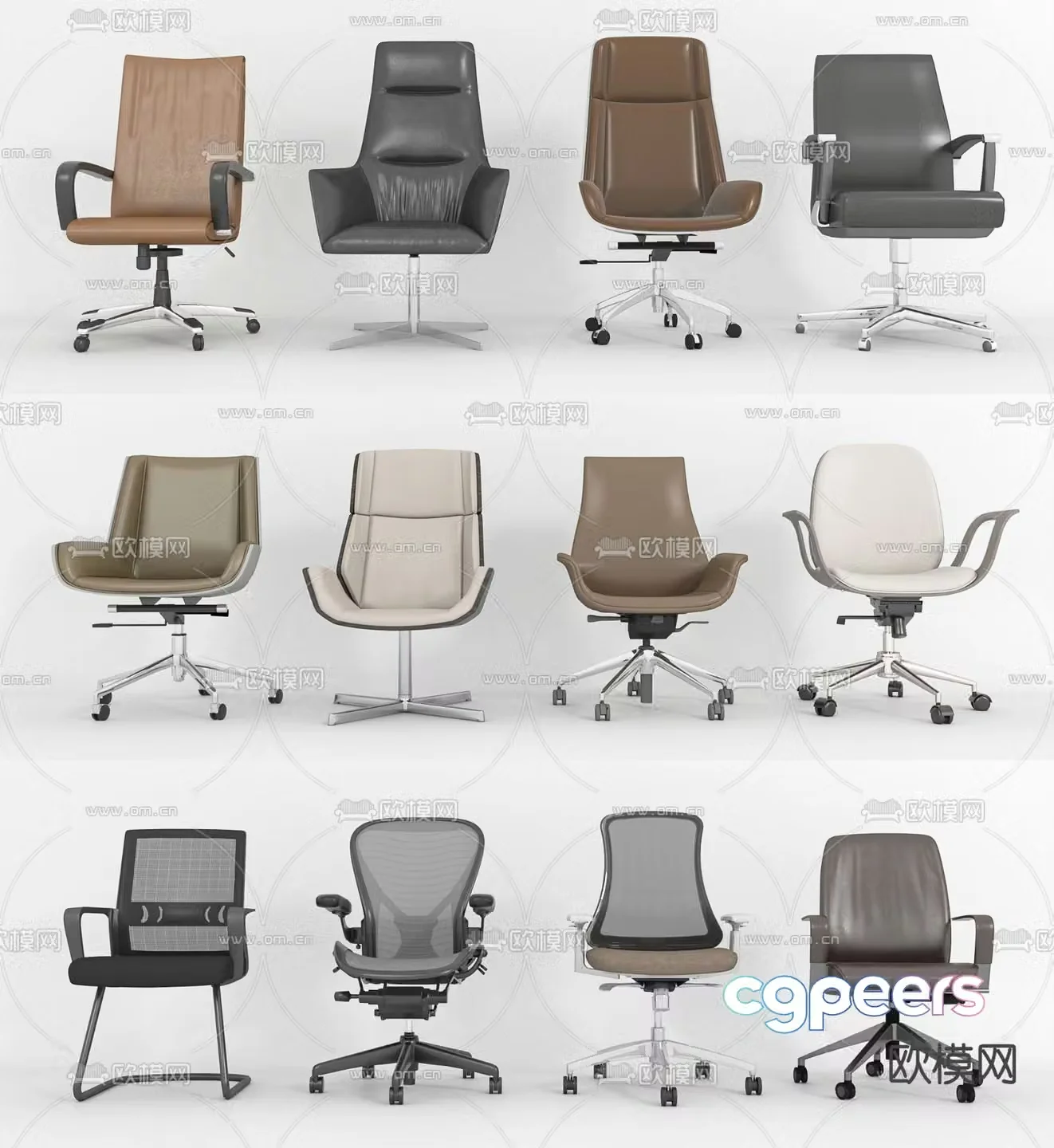 Boss chair office chair conference chair shift chair 3d model