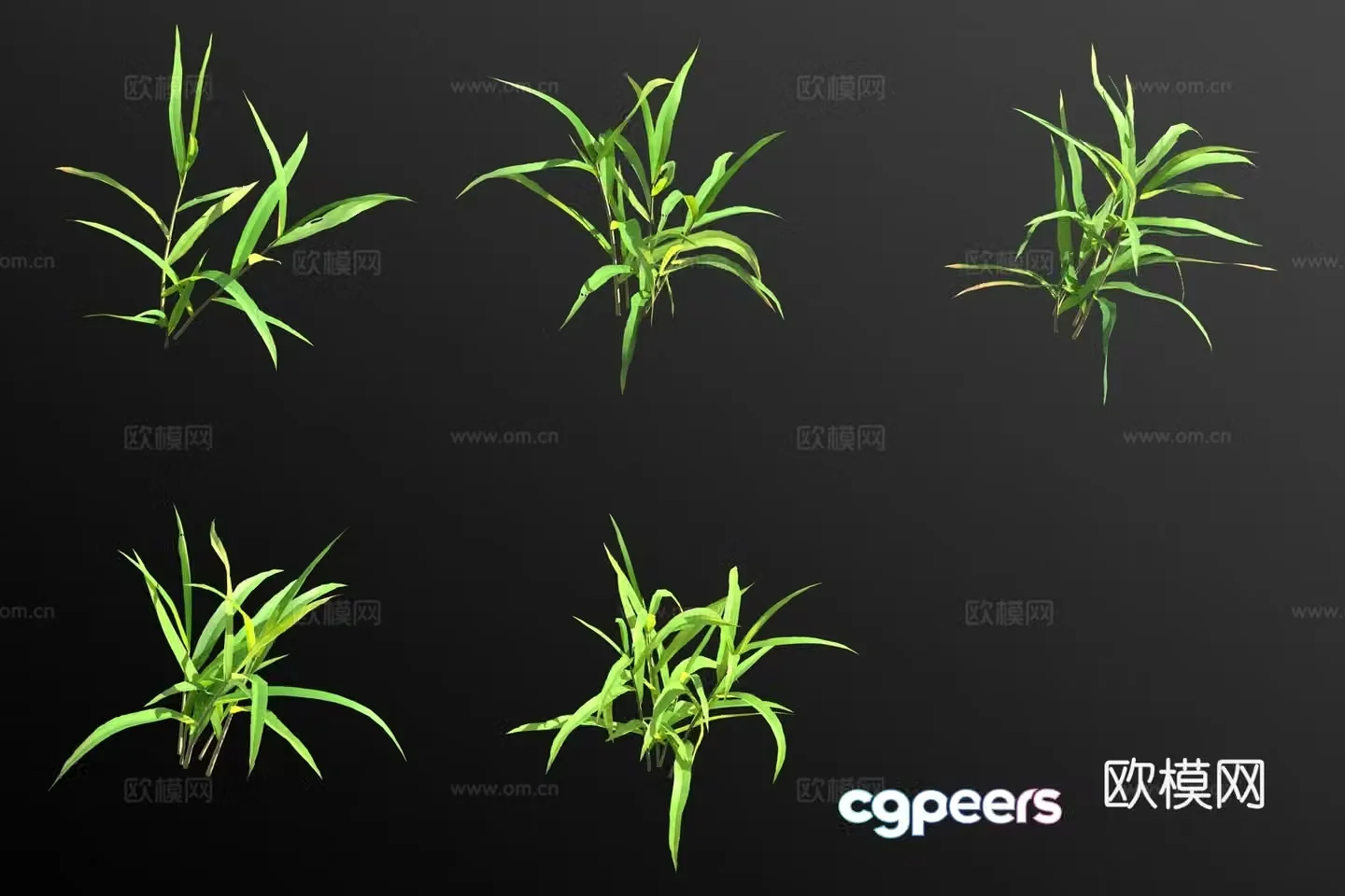 Flowers and grass 3d model