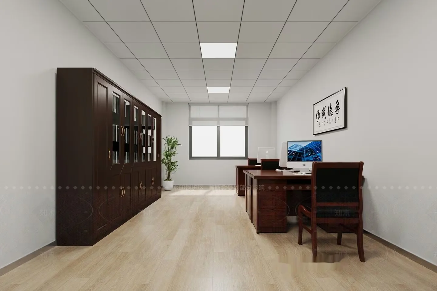 A Wooden Desk 3D Model – 4974 – VRAY Render