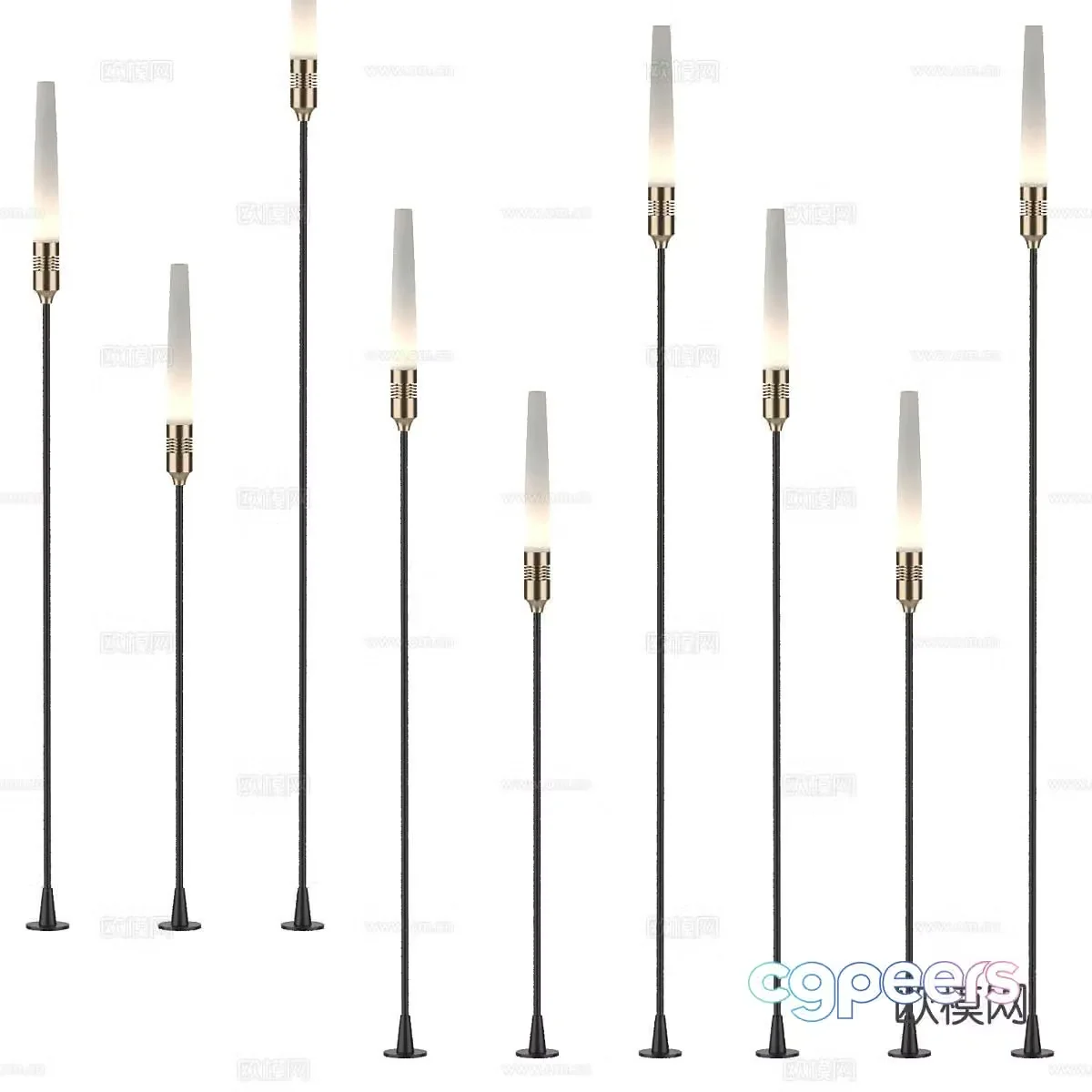 Light luxury floor lamp artistic floor lamp 3d model