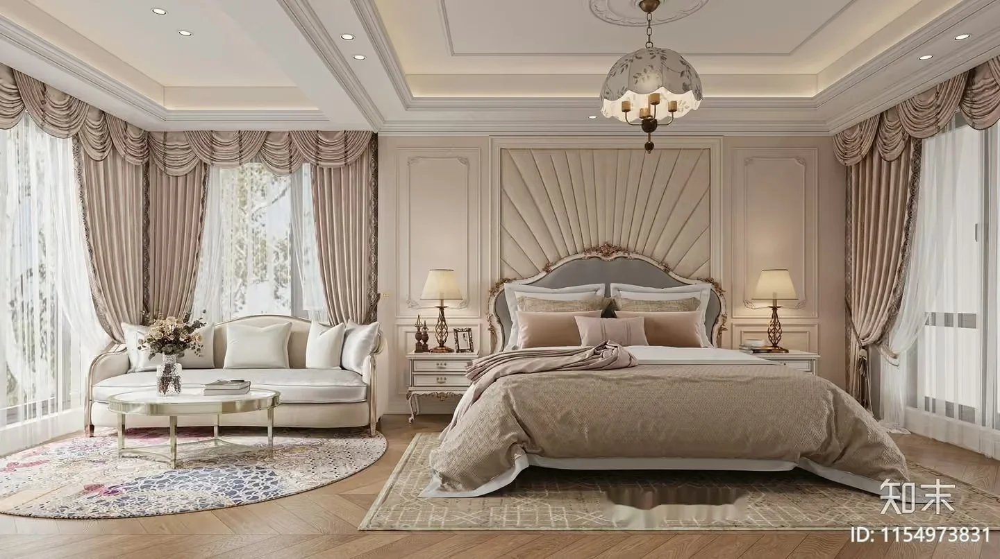 Cozy Bedroom 3D Model – 12838 – CORONA Render