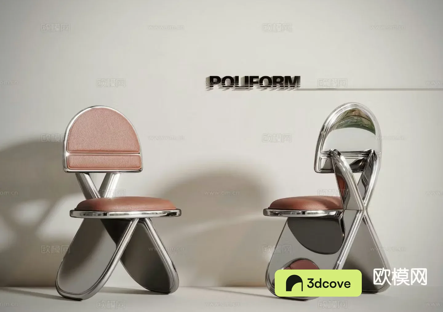 Italian metal single chair dining chair