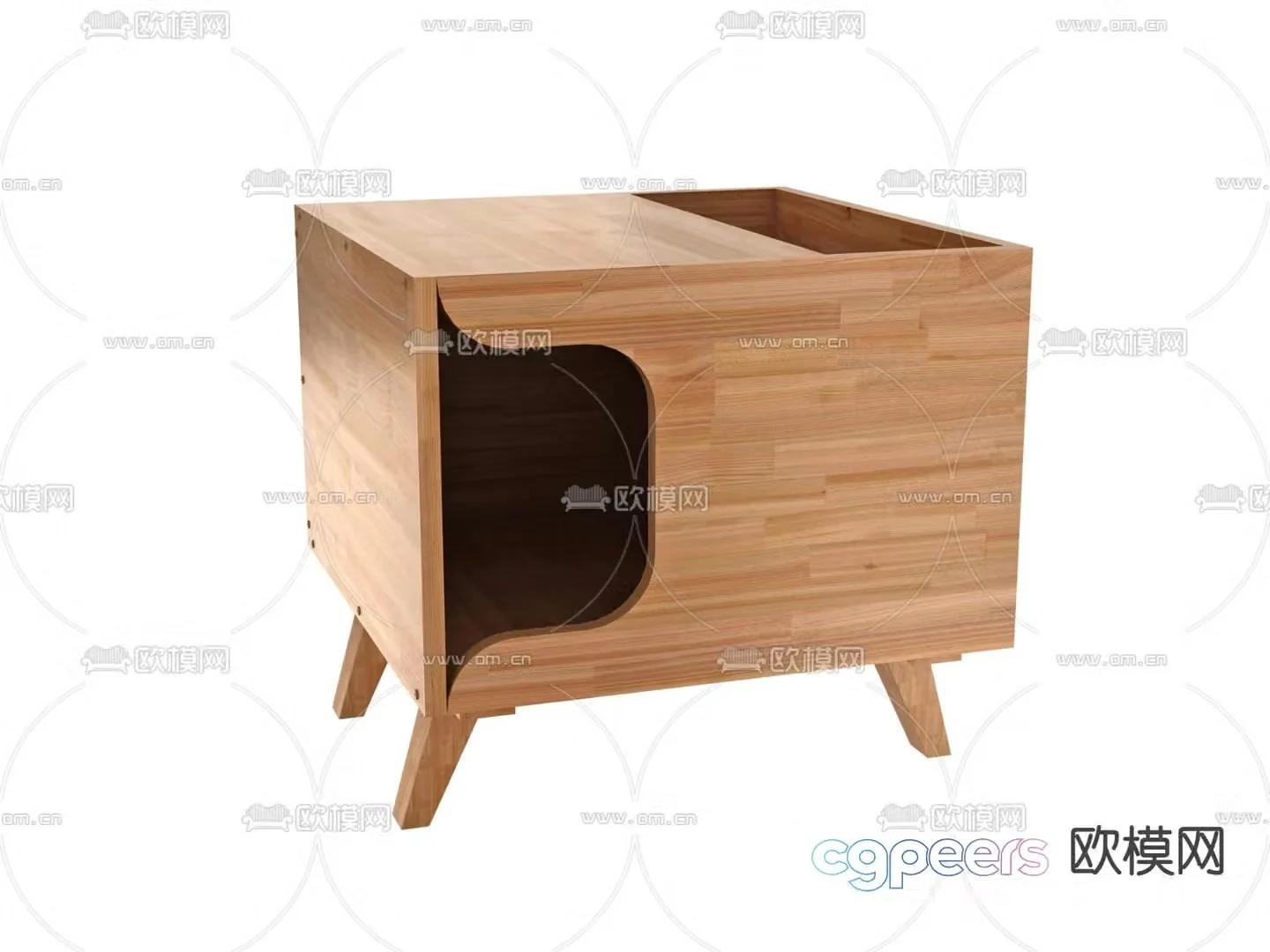 Nordic bedside table 3d model