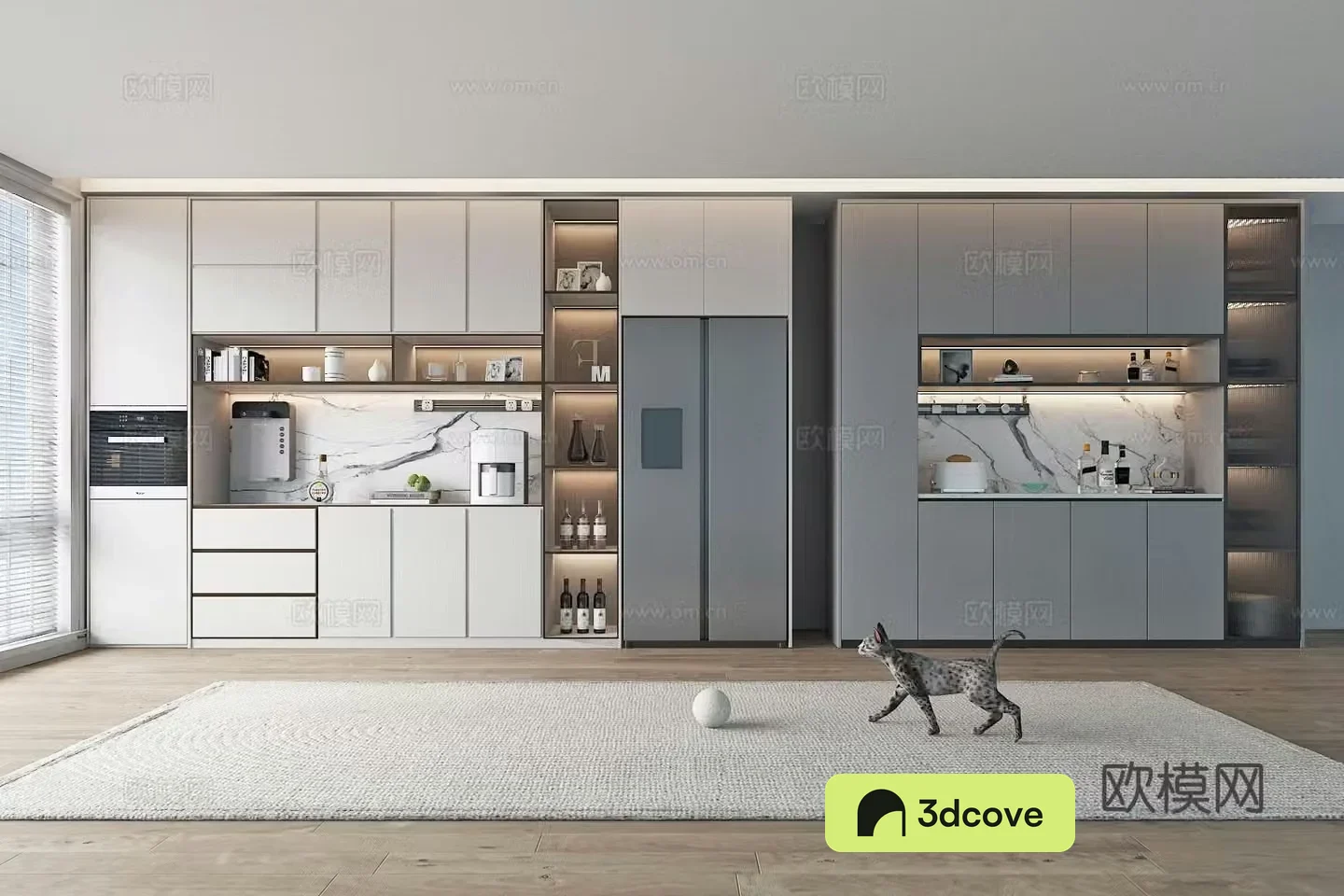 Modern sideboard wine cabinet restaurant cabinet