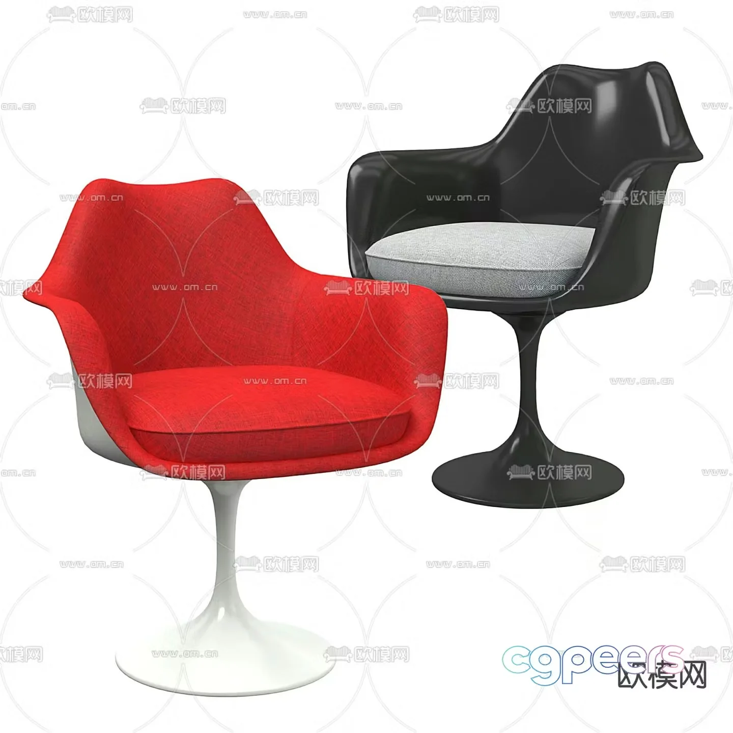 TULIP creative chair leisure chair 3d model