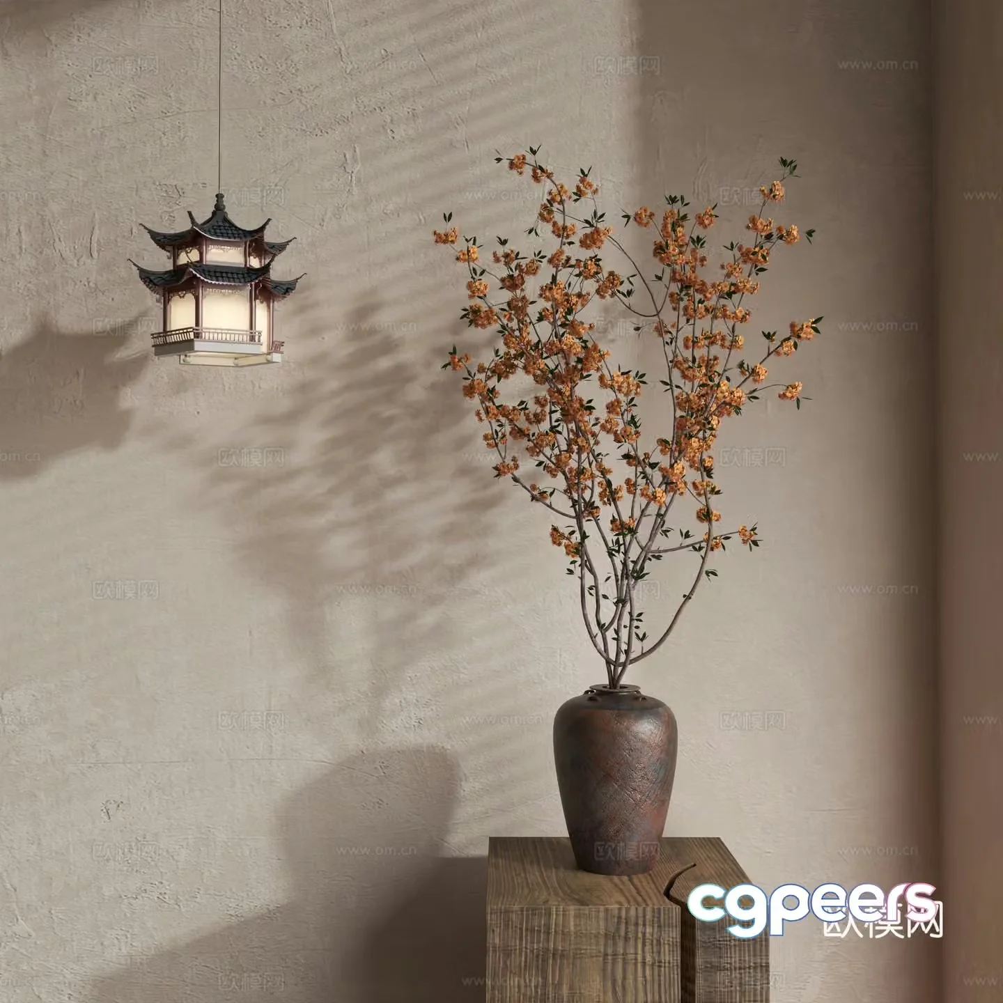 Waverly Flower Art Middle Ages Flower Art New Chinese Flower Art Modern Flower Art Vase 3D Model