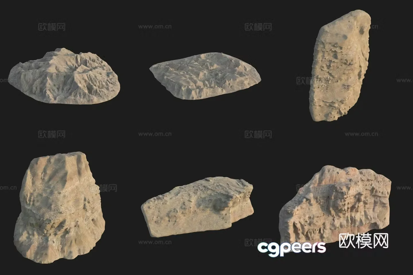 Cliff Big Stone Rock Boulder 3D Model