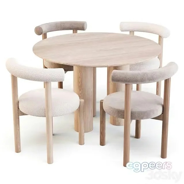 3ds Max Free – Lulu and Georgia Dame Chair and Mojave Table – Dining Set