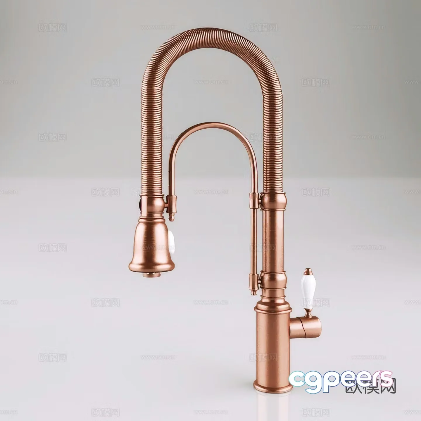 European faucet American high-pressure faucet vegetable washing faucet pull-out kitchen faucet 3D model