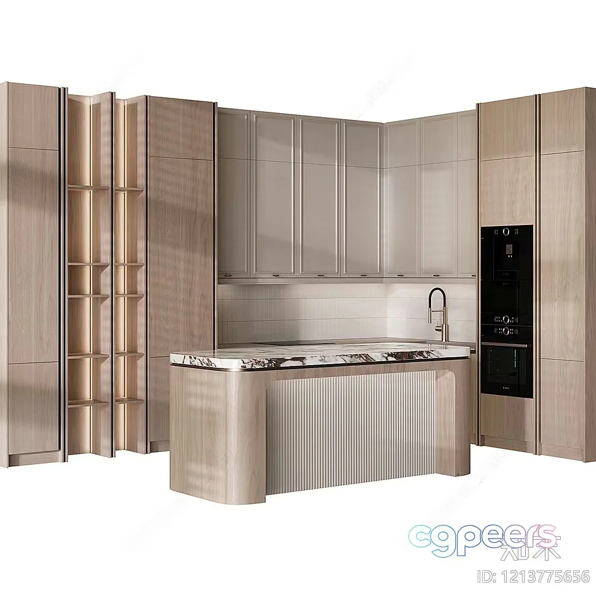 A Modern Kitchen 3D Model – 10111 – VRAY Render