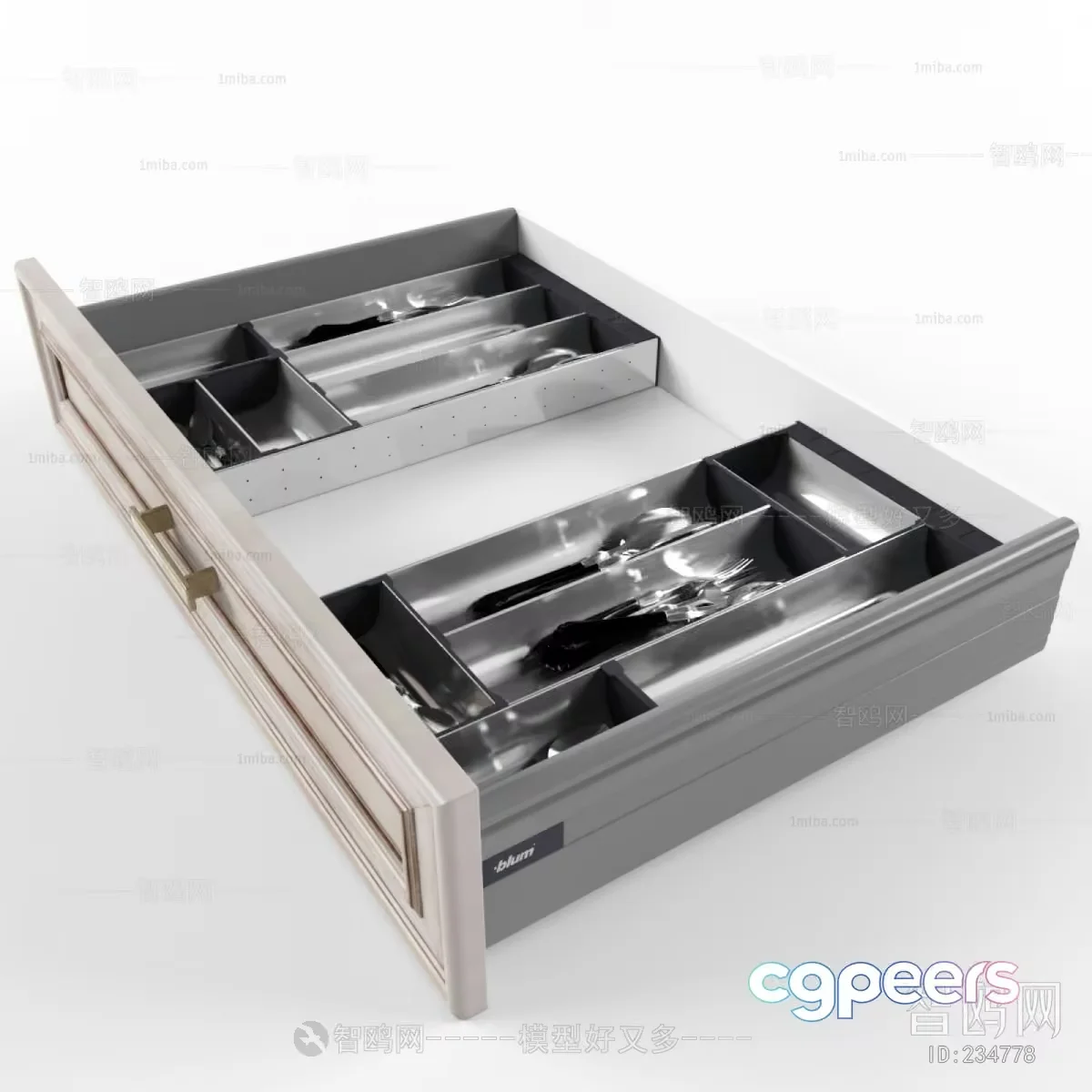 A Kitchen Drawer 3D Model – 22253 – VRAY Render