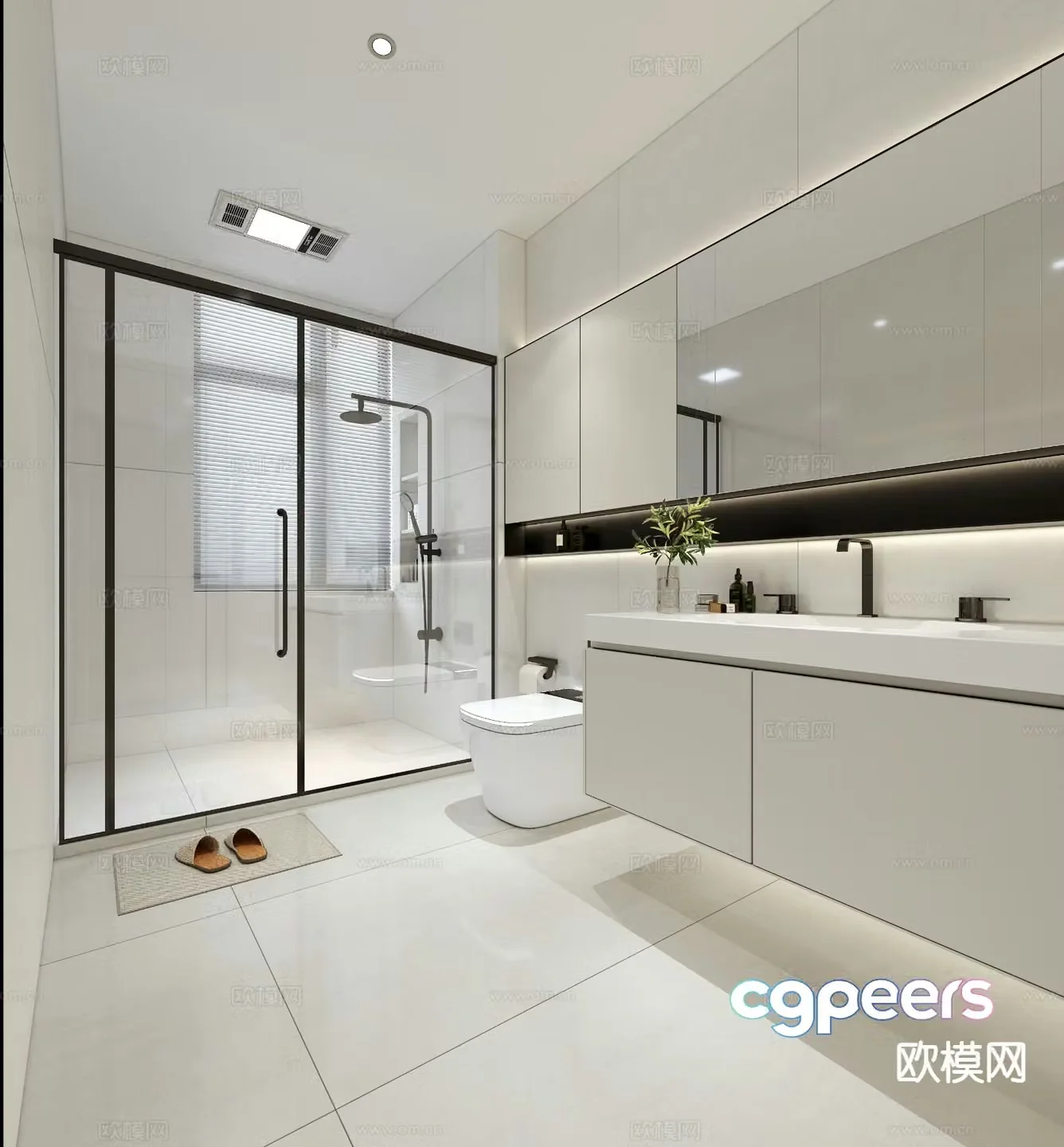 Modern bathroom bathroom 3d model