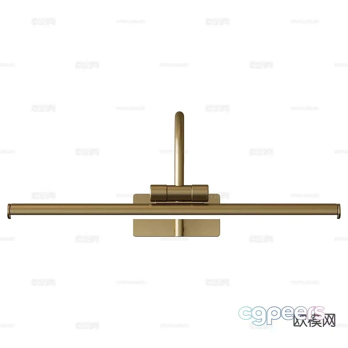 Mirror headlight one-word wall lamp metal wall lamp 3D model