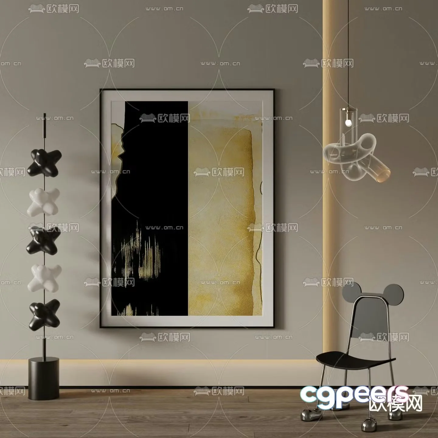 Texture painting Abstract painting Decorative painting 3d model