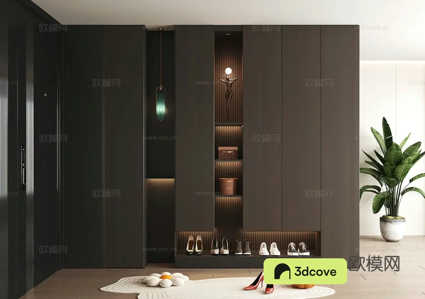 Shoe cabinet design shoe cabinet partition shoe cabinet porch shoe cabinet rendering