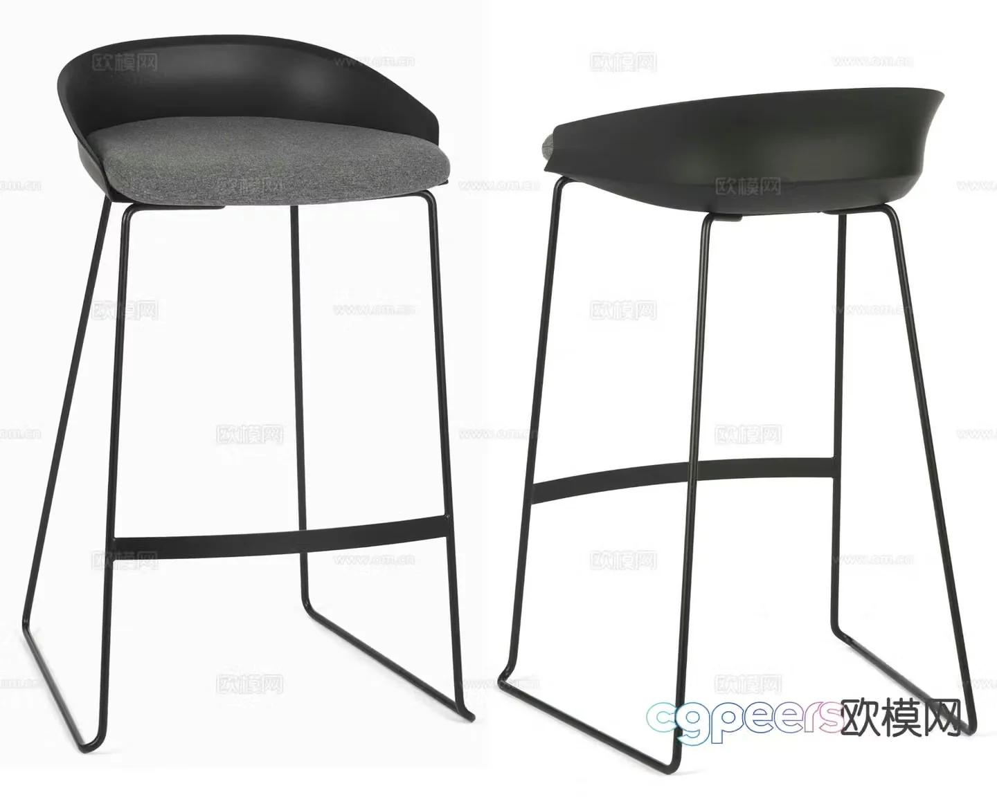 Modern bar stool bar stool high stool 3d model