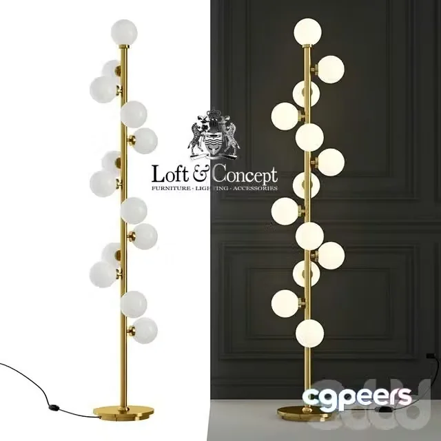 3ds Max Free – Floor lamp BUBBLE STIK COLD FLOOR LAMP