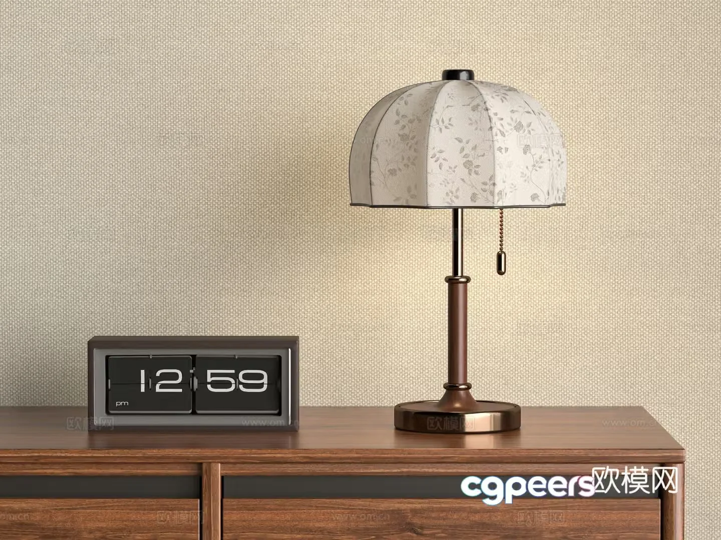 3D model of medieval style table lamp