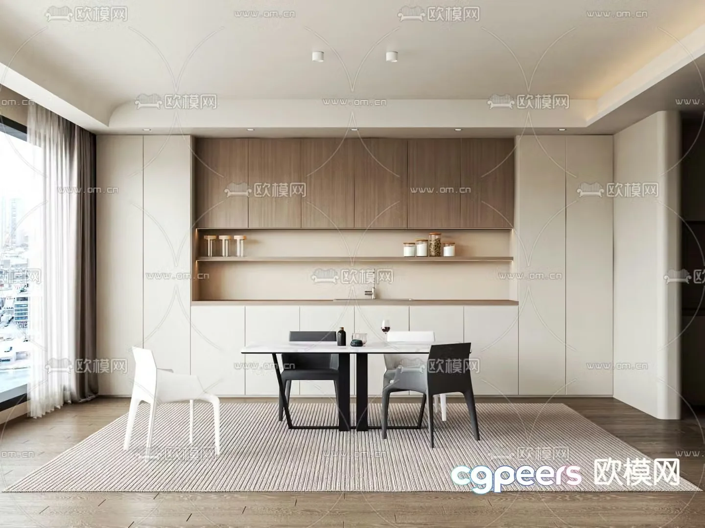 Modern restaurant 3d model