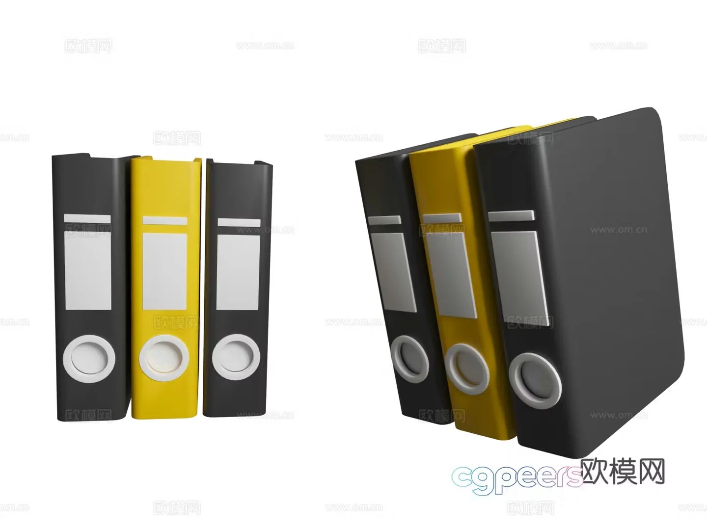 Q version stationery folder binder Flying Binder cartoon 3d model