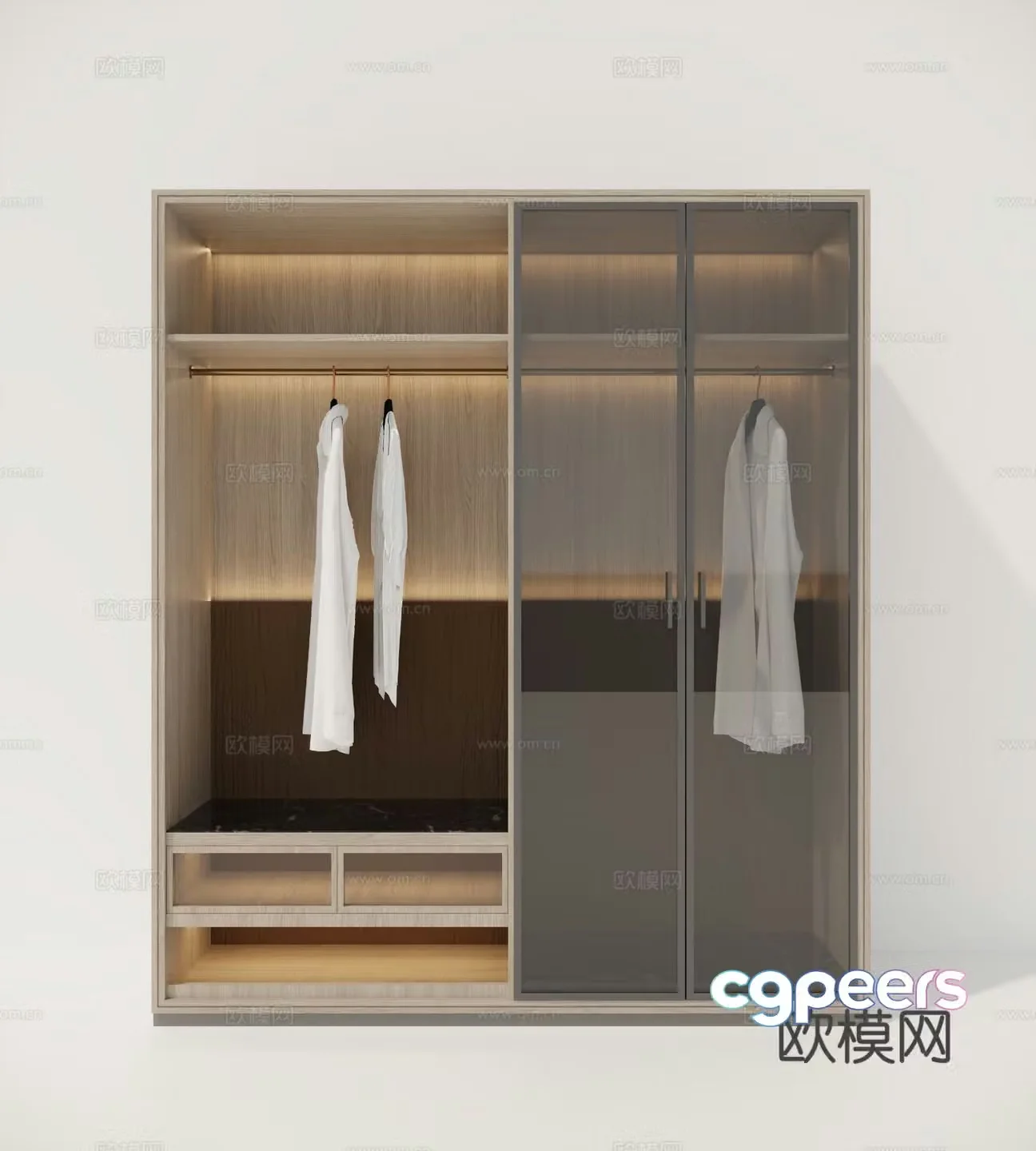 glass wardrobe 3d model