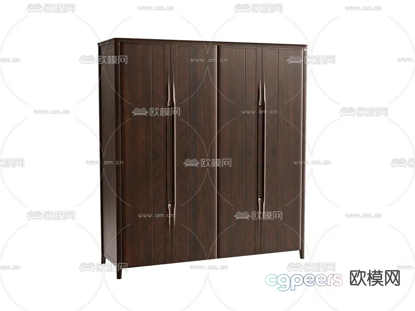 Middle-aged wind wardrobe 3d model