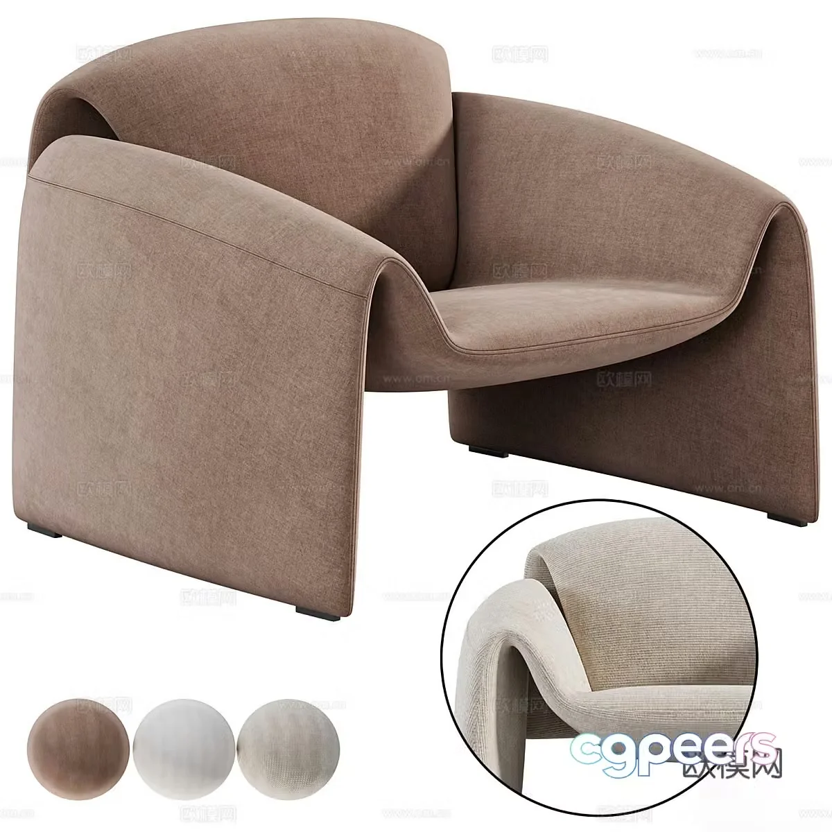 Sofa coffee table combination 3D model
