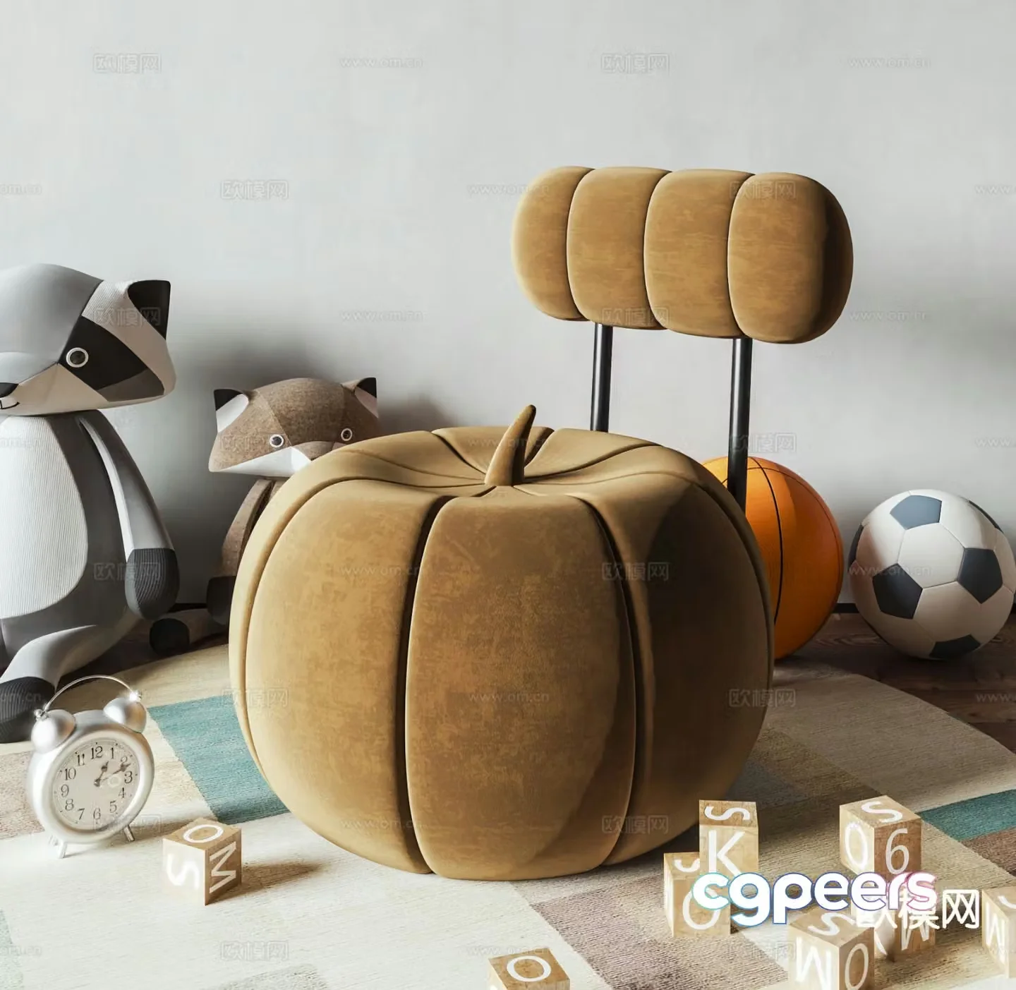 Modern children’s chair 3d model