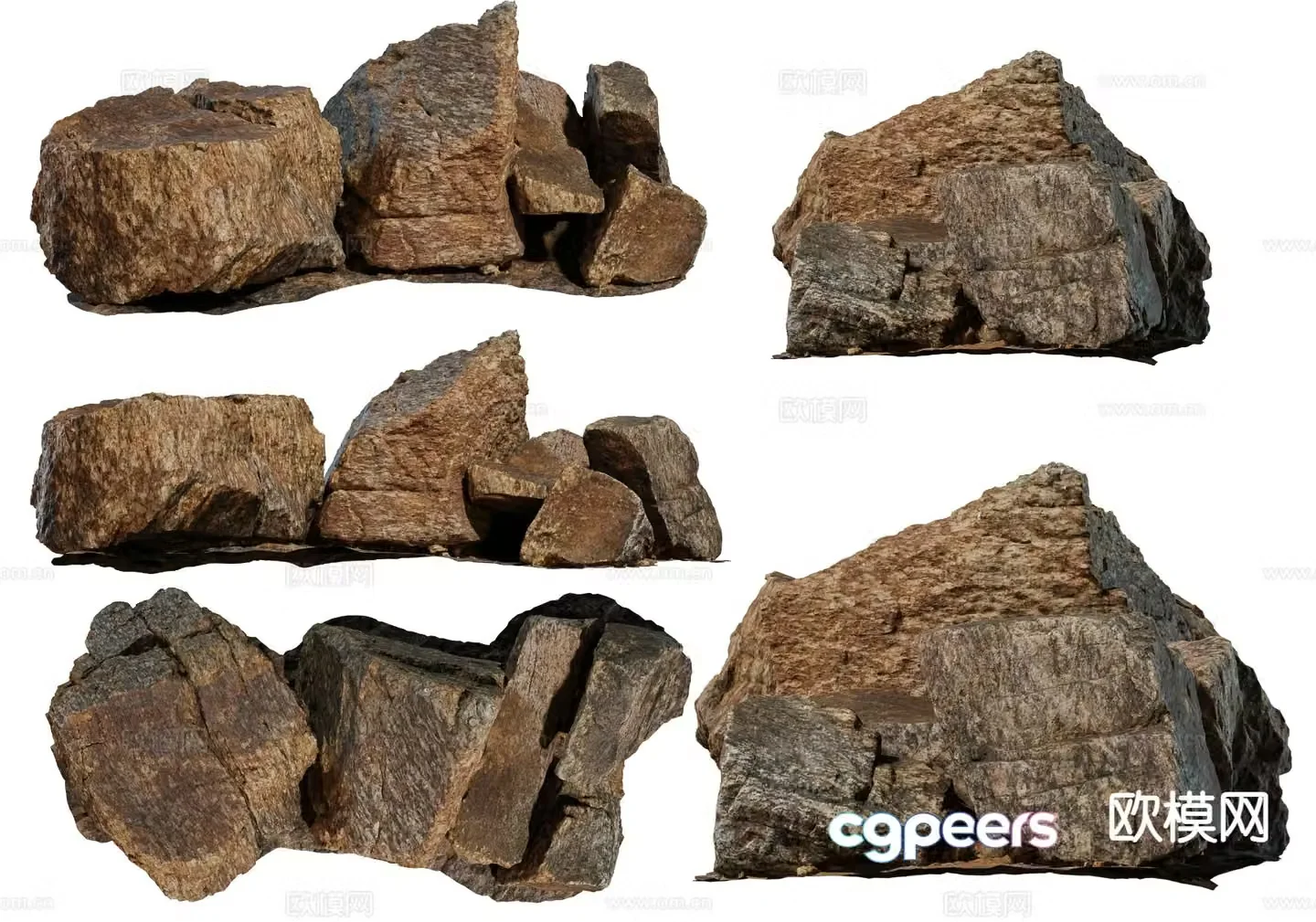 landscape stone rock stone stone 3d model