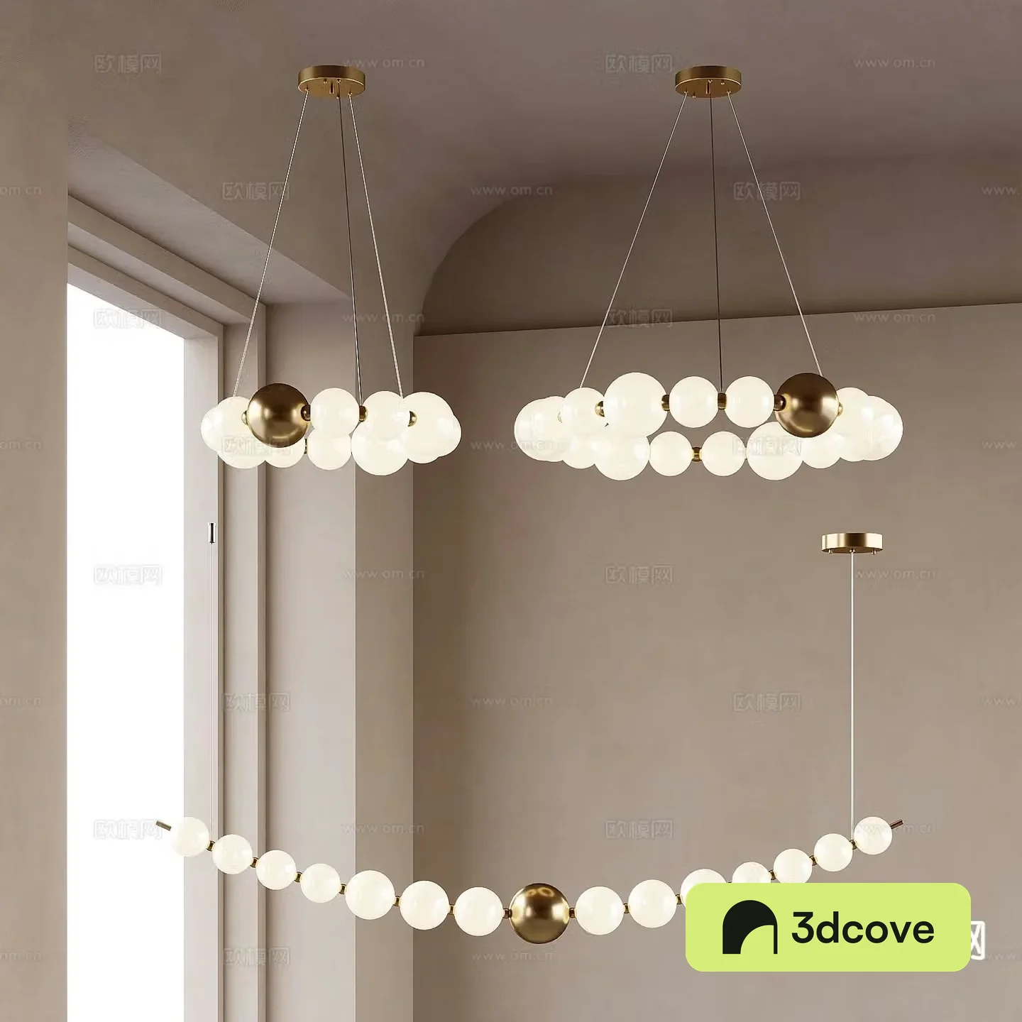 Modern glass ball chandelier