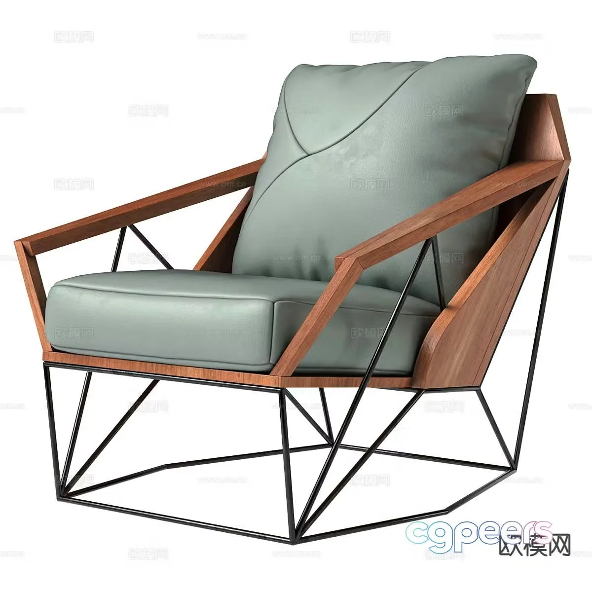Italian sofa chair leisure chair 3d model