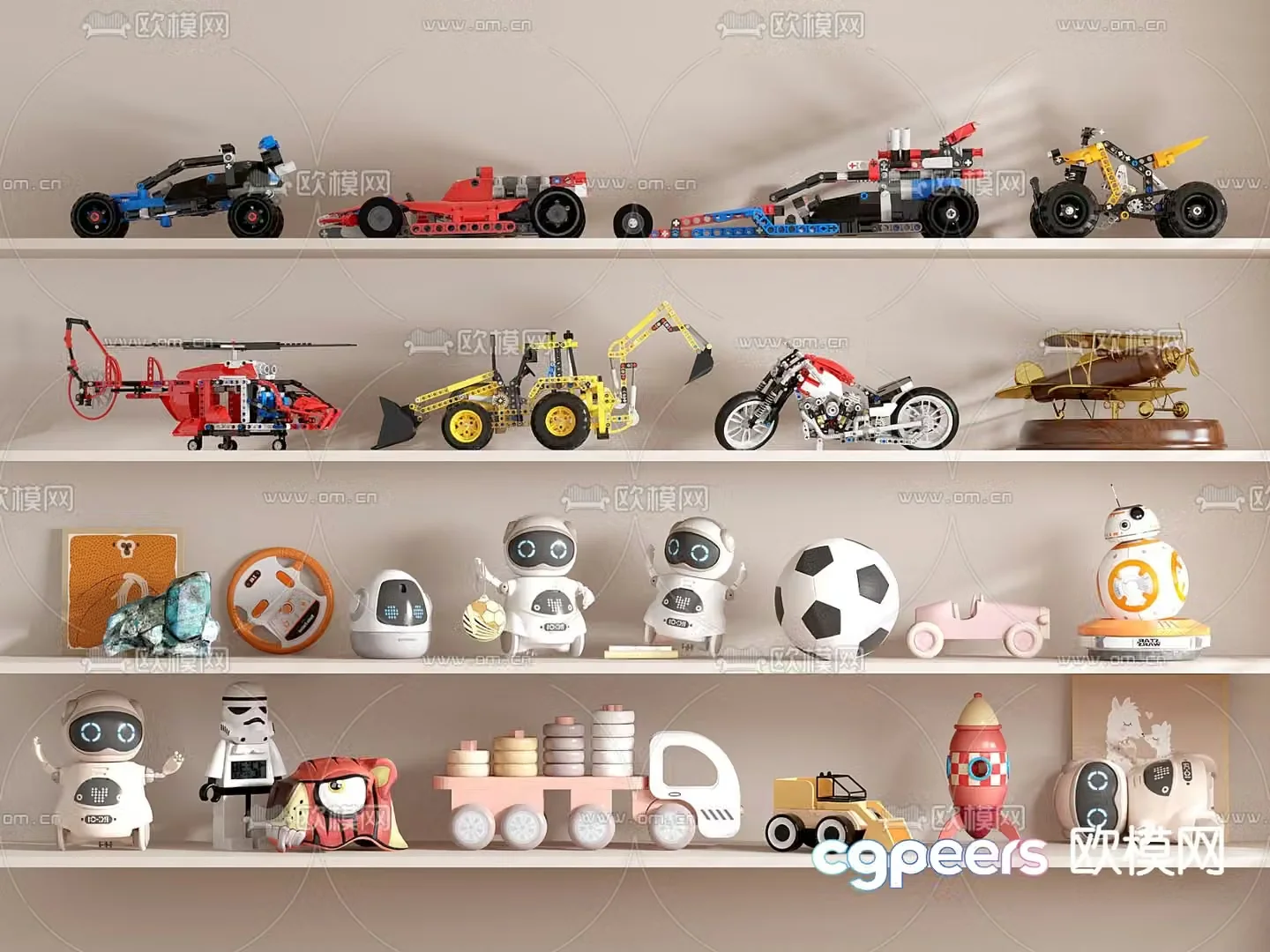 toy car figure robot 3d model