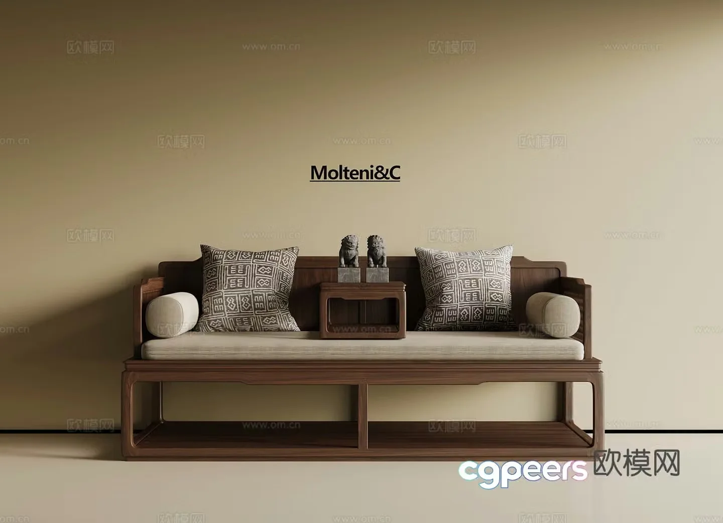 New Chinese Arhat Bed Arhat collapse 3D model