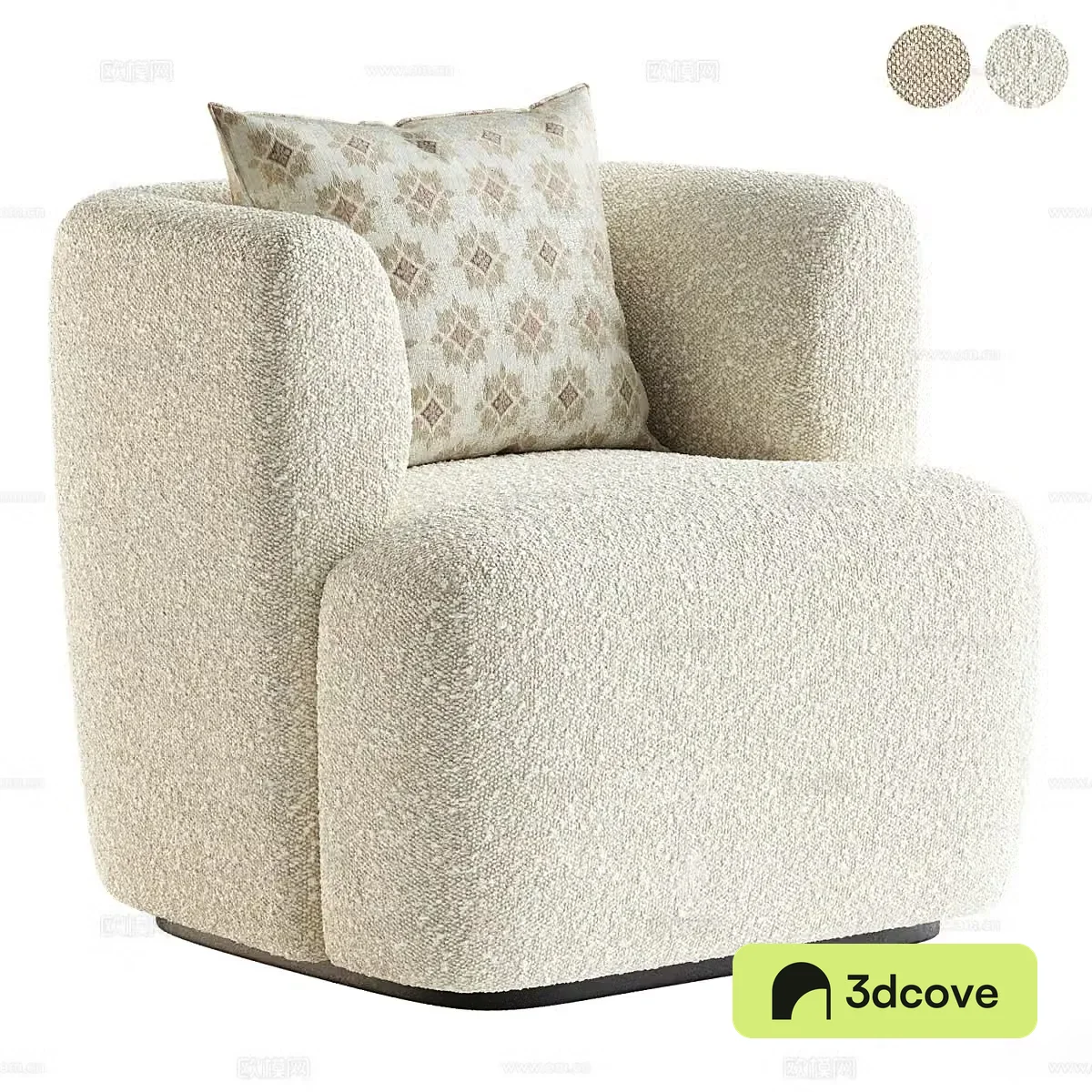 Cream style single sofa