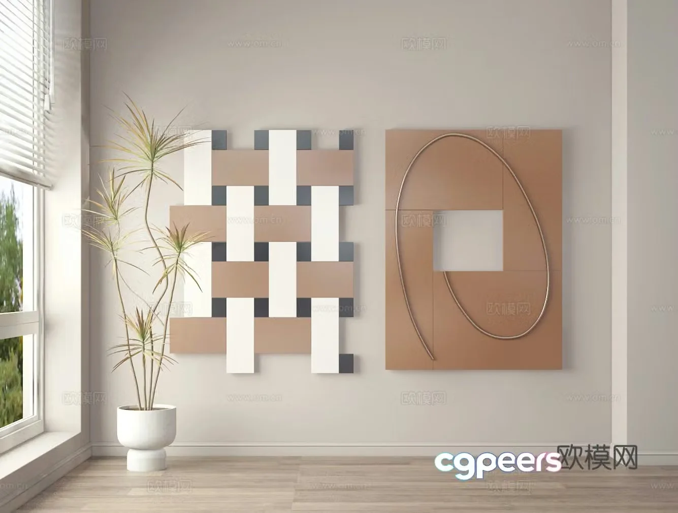 3D model of hanging painting