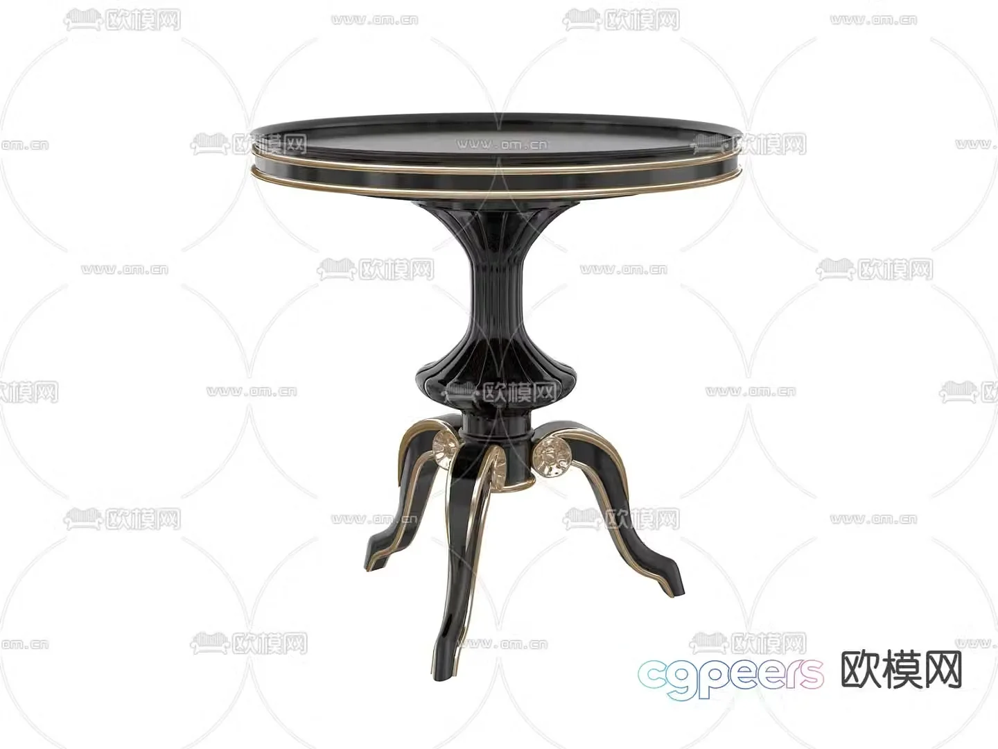 Simple Euclidean angular table round table side table table table 3D model