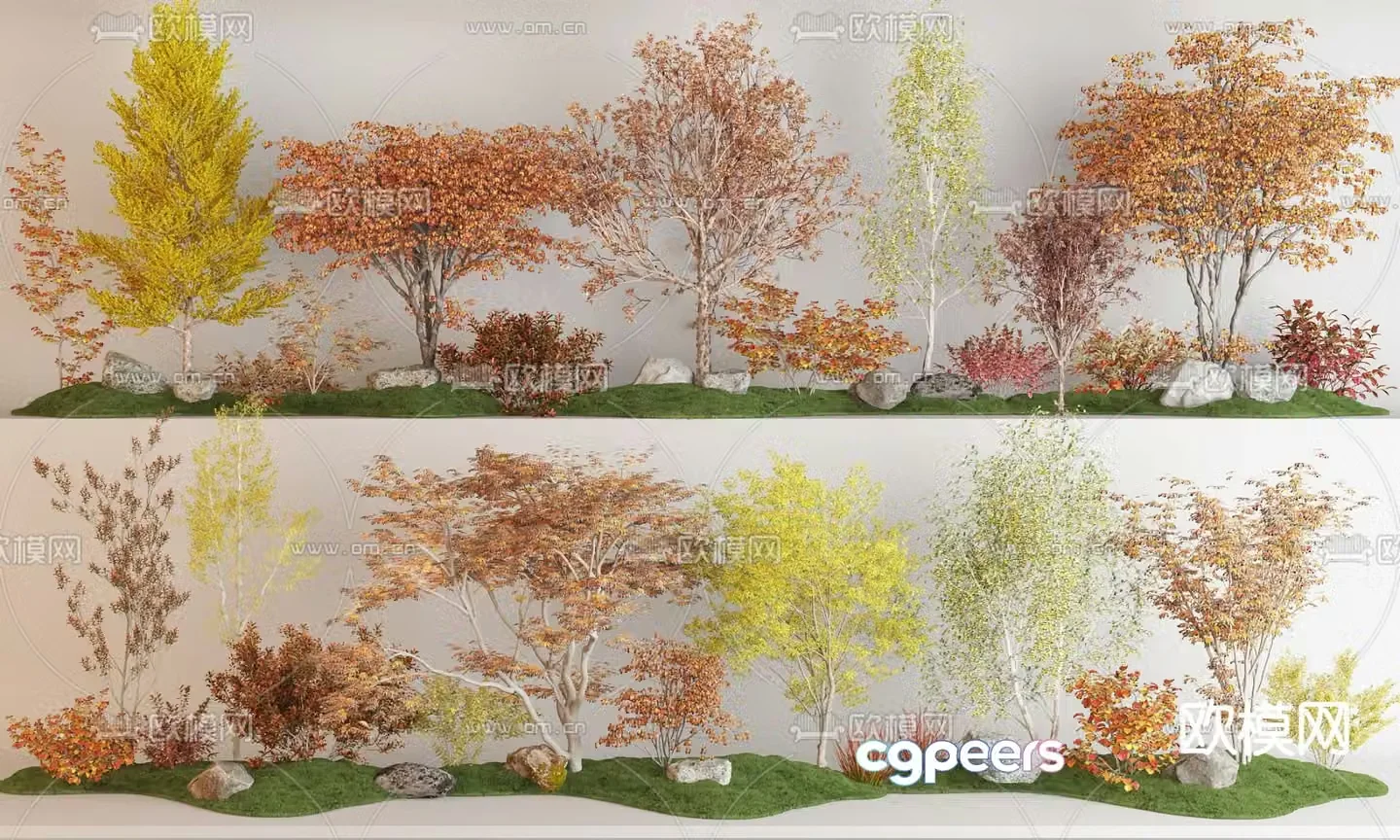 Big tree Landscape tree Autumn landscape tree Maple tree 3d model