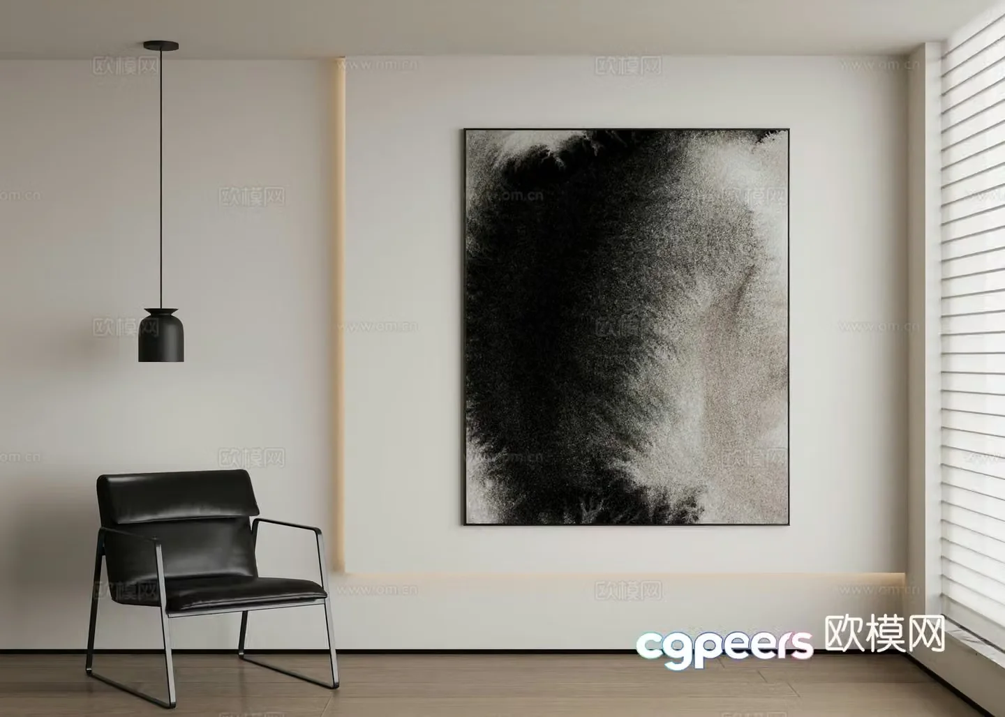 Modern decorative painting 3d model