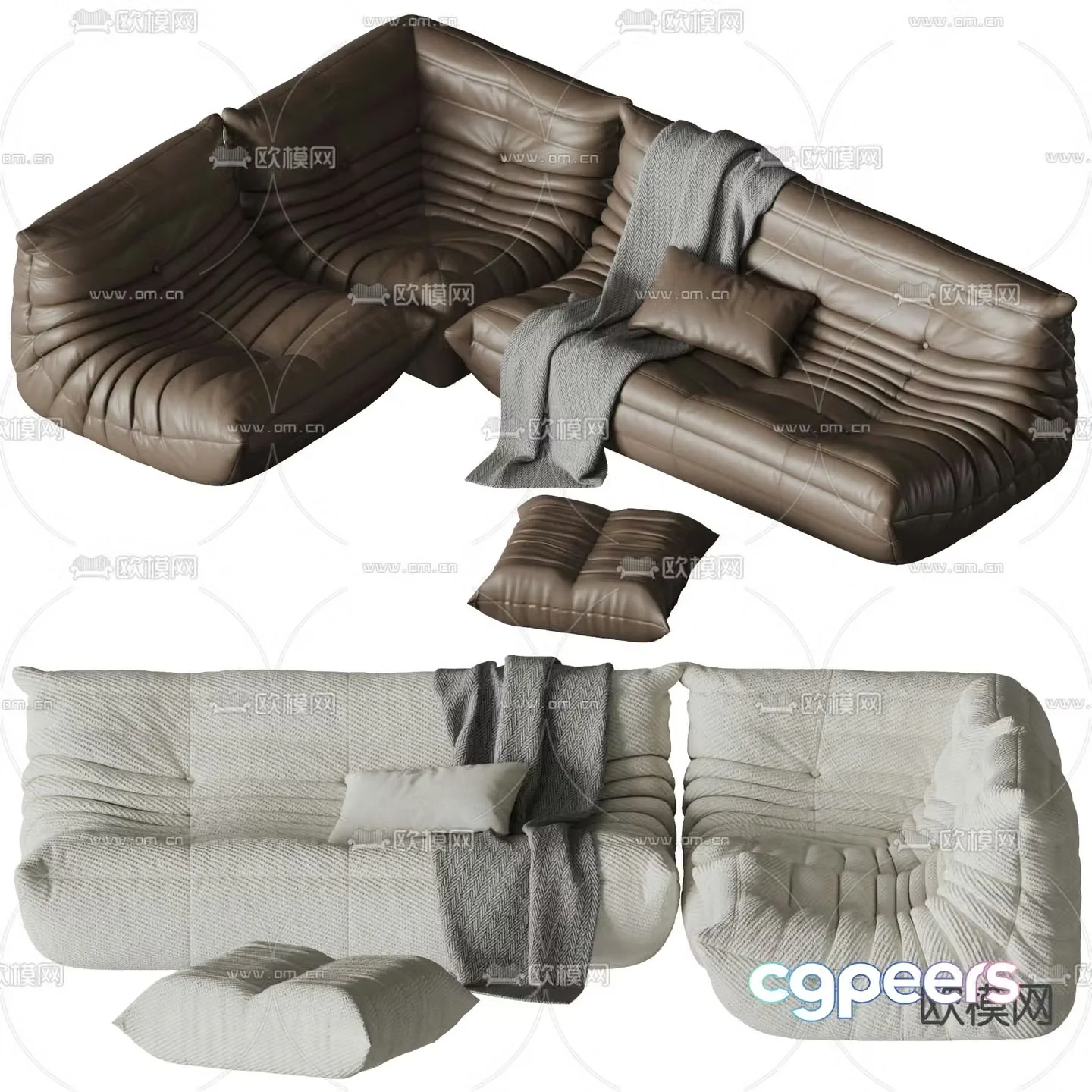 corbridge three seater sofa upholstered sofa 3d model