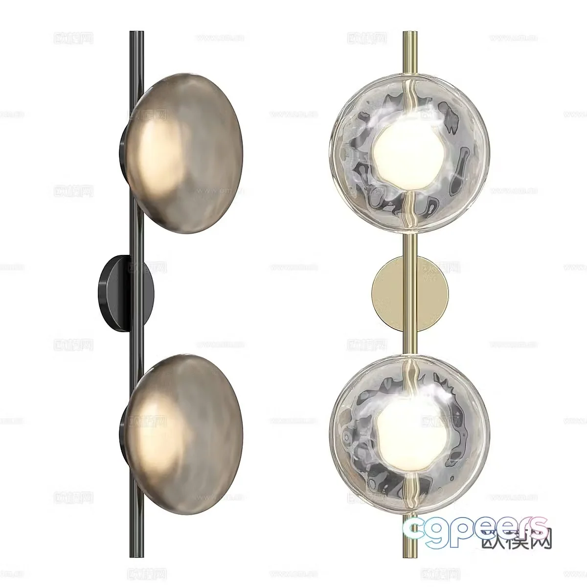 Modern Italian light luxury decorative wall light 3d model