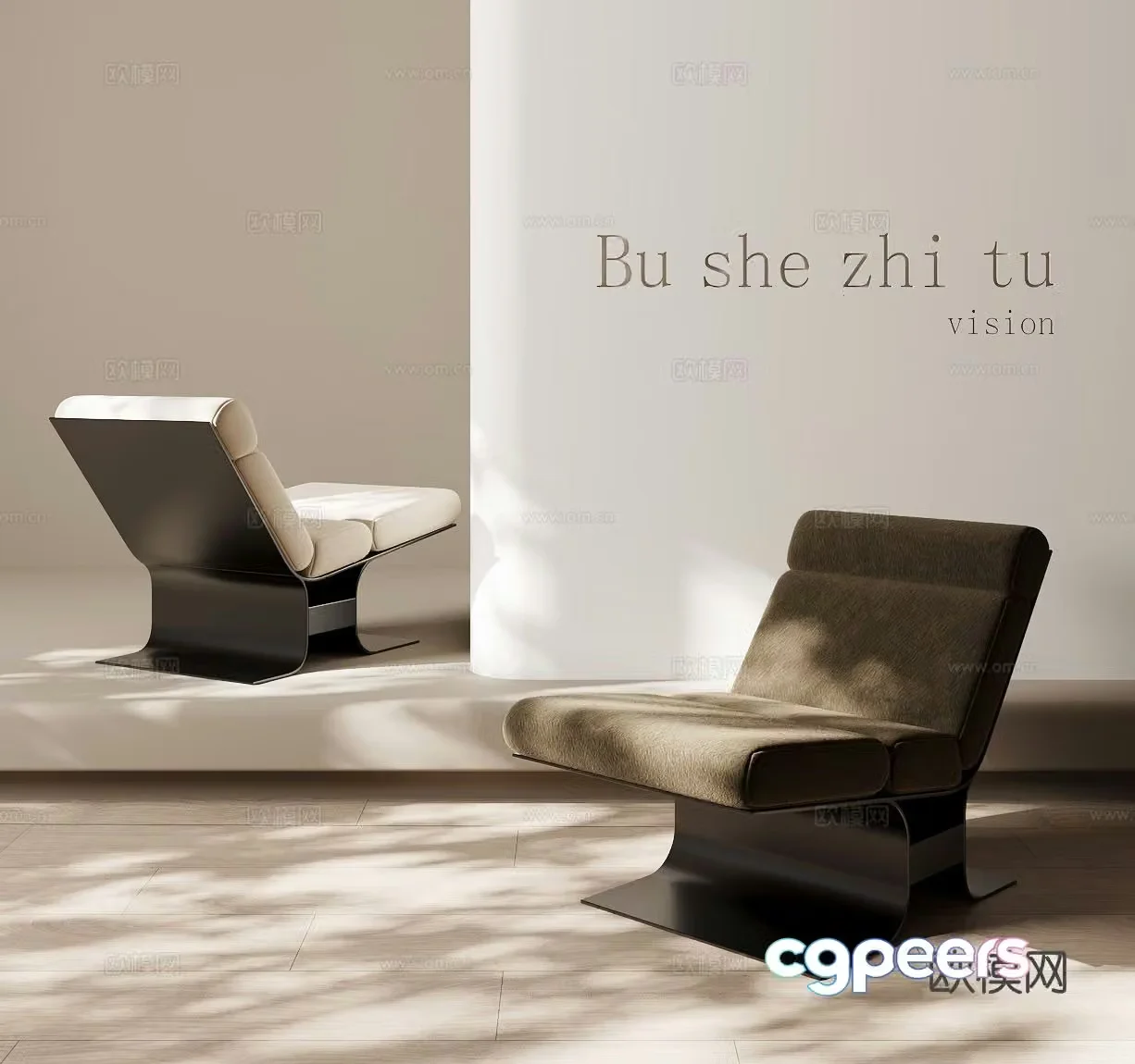 Modern single chair sofa leisure chair 3d model