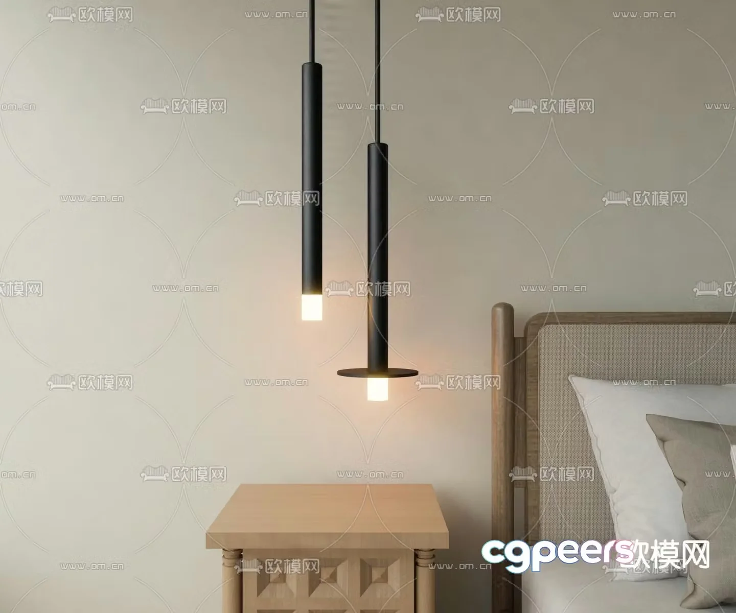Chandelier bedside chandelier 3d model