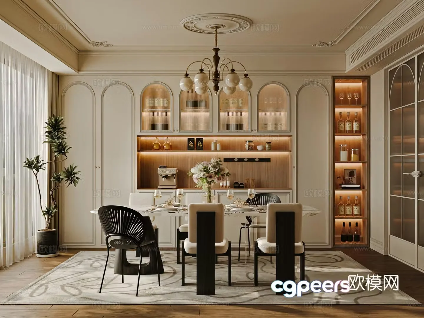 French restaurant 3d model