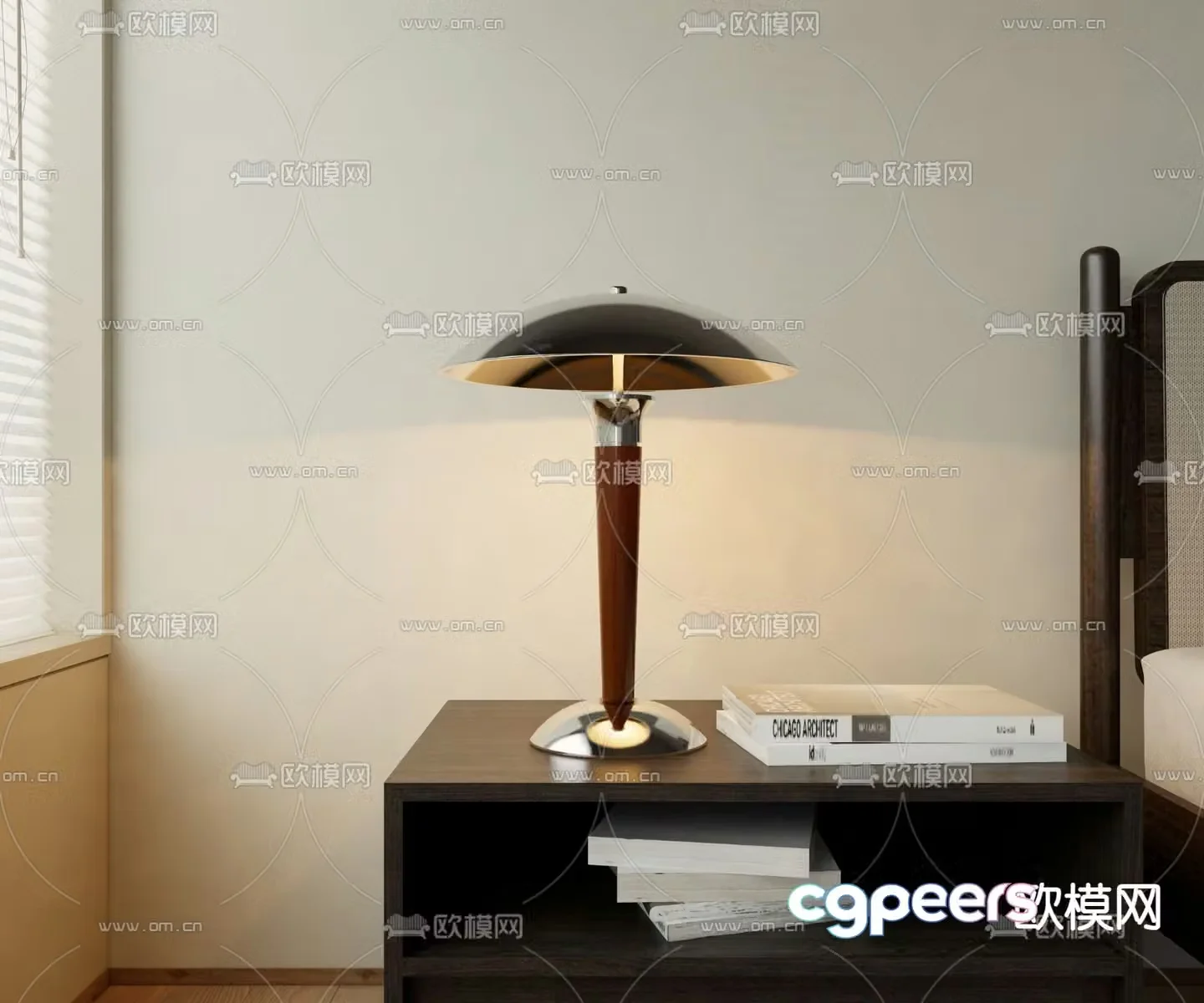 3D model of medieval style table lamp