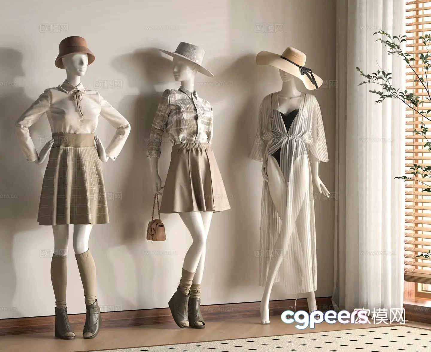Modern women’s clothing model 3d model