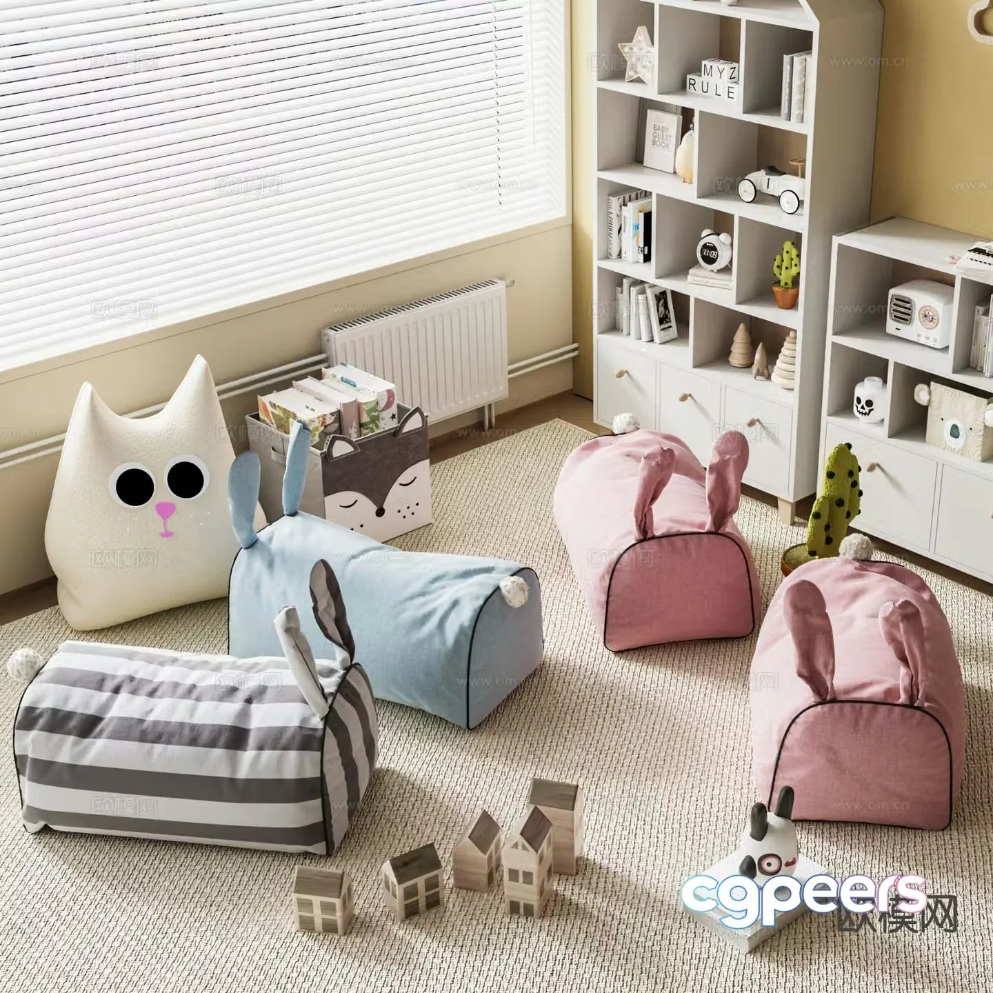 Modern children’s cabinet 3d model