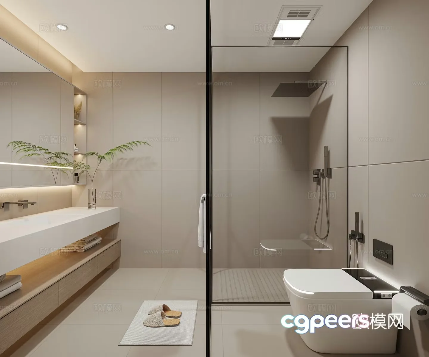 Modern bathroom bathroom 3d model