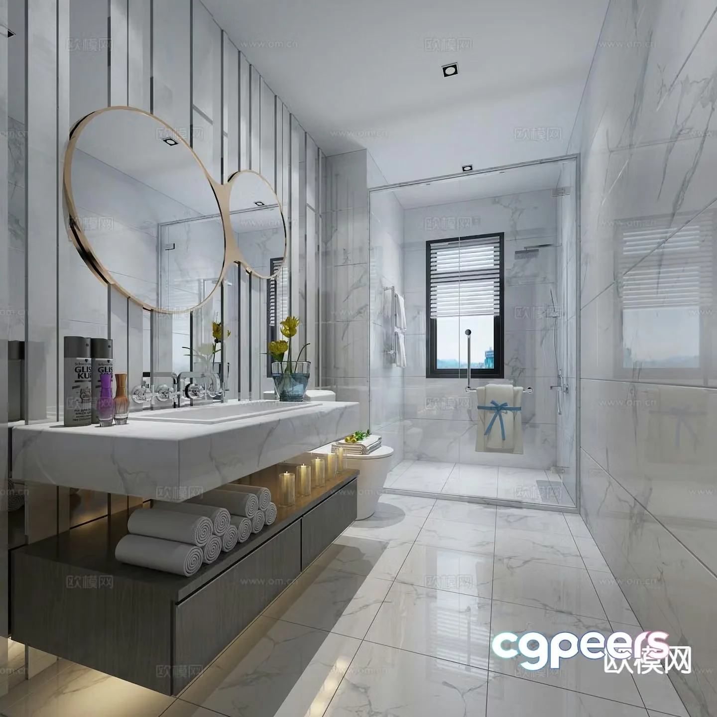 Modern bathroom bathroom toilet 3d model