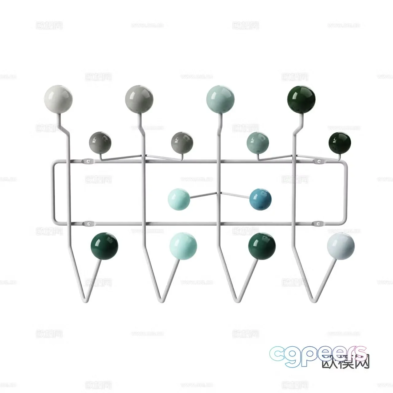 Vitra Nordic coat hook coat hook 3d model